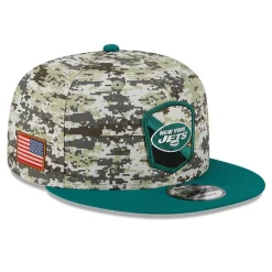 New York Jets Snapback^Men's New Era Camo/Green 2023 Salute To Service 9FIFTY Snapback Hat