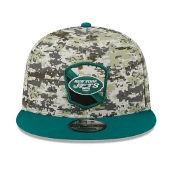 New York Jets Snapback^Men's New Era Camo/Green 2023 Salute To Service 9FIFTY Snapback Hat