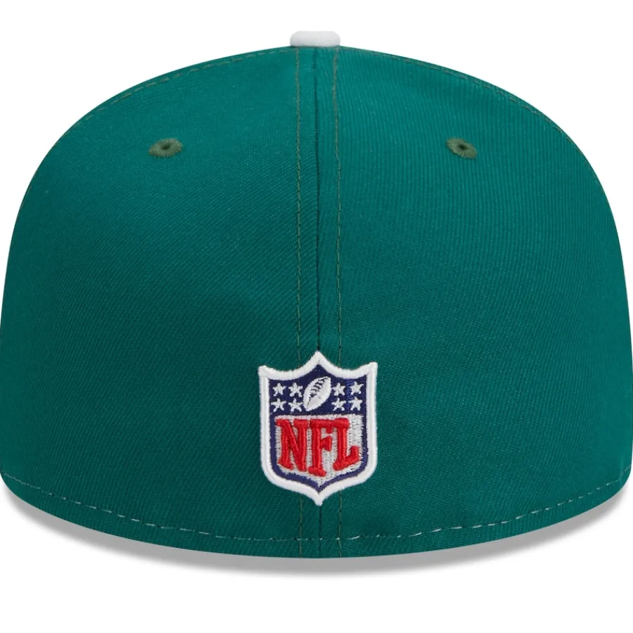 New York Jets Fitted^Men's New Era Cream/Kelly Green 2023 Sideline Historic 59FIFTY Fitted Hat