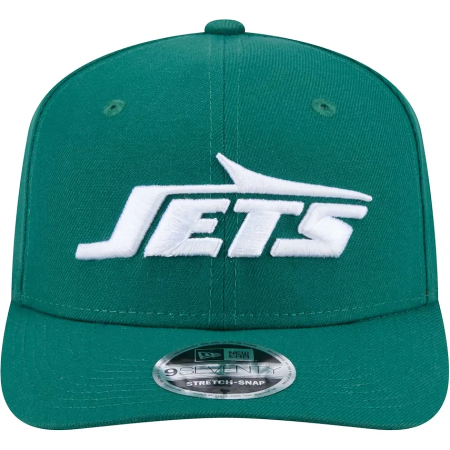 New York Jets Adjustable^Men's New Era Green 9SEVENTY Stretch-Snap Hat