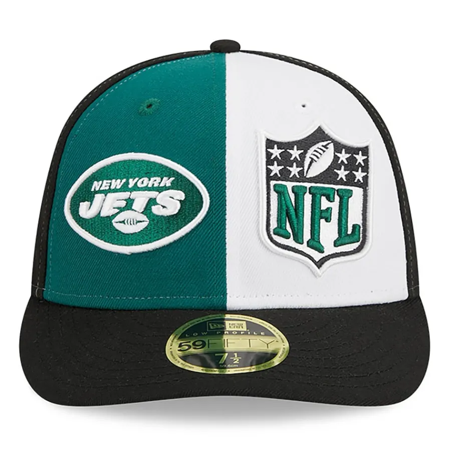New York Jets Fitted^Men's New Era Green/Black 2023 Sideline Low Profile 59FIFTY Fitted Hat