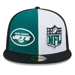 New York Jets Fitted^Men's New Era Green/Black 2023 Sideline 59FIFTY Fitted Hat