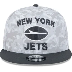 New York Jets Snapback^Men's New Era White/Graphite 2024 Salute To Service 9FIFTY Snapback Hat