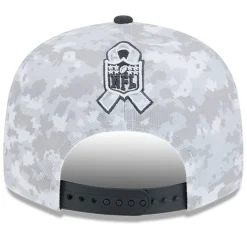 New York Jets Snapback^Men's New Era White/Graphite 2024 Salute To Service 9FIFTY Snapback Hat