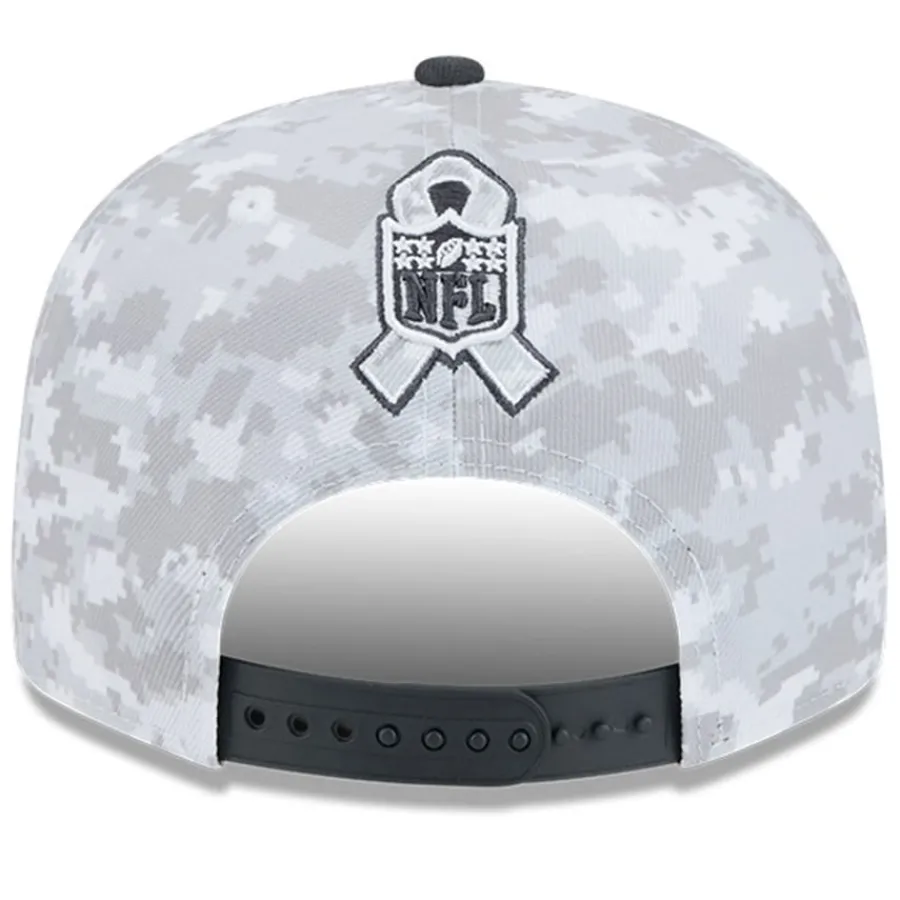 New York Jets Snapback^Men's New Era White/Graphite 2024 Salute To Service 9FIFTY Snapback Hat
