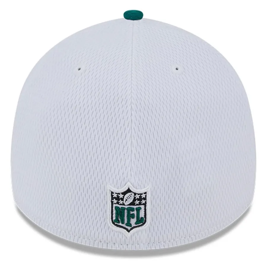 New York Jets Flex^Men's New Era White/Green 2023 Sideline 39THIRTY Flex Hat