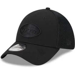 New York Jets Hats | Men^Men's New Era Black Main Neo 39THIRTY Flex Hat