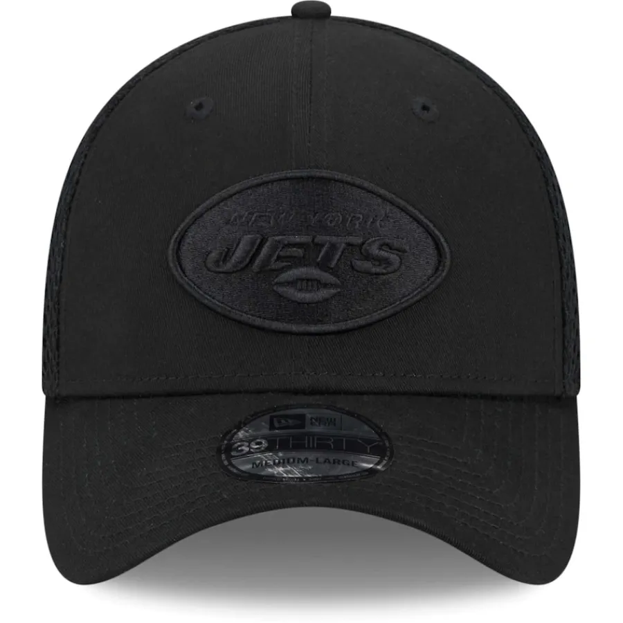 New York Jets Hats | Men^Men's New Era Black Main Neo 39THIRTY Flex Hat