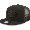 New York Jets Snapback^Men's New Era Black Classic 9FIFTY Trucker Snapback Hat