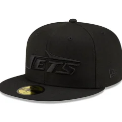 New York Jets Hats | Men^Men's New Era Black Black On Black 59FIFTY Fitted Hat