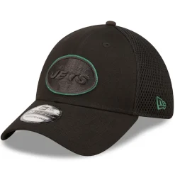 New York Jets Hats | Men^Men's New Era Black Team Neo 39THIRTY Flex Hat