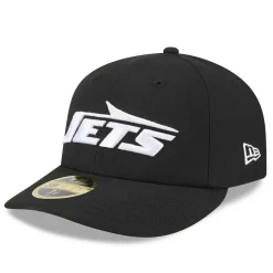 New York Jets Fitted^Men's New Era Black Omaha Low Profile 59FIFTY Fitted Hat