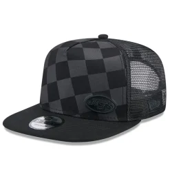 New York Jets Snapback^Men's New Era Black Check Mate 9FIFTY Trucker Snapback Hat