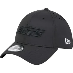 New York Jets Hats | Men^Men's New Era Black Hydro 39THIRTY Flex Hat