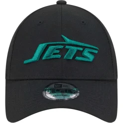 New York Jets Hats | Men^Men's New Era Black Momentum 9FORTY Adjustable Hat