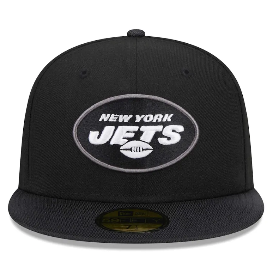 New York Jets Fitted^Men's New Era Black Active Ballistic 59FIFTY Fitted Hat