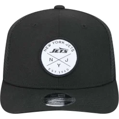 New York Jets Hats | Men^Men's New Era Black Mojo Dojo Trucker 9SEVENTY Stretch-Snap Hat