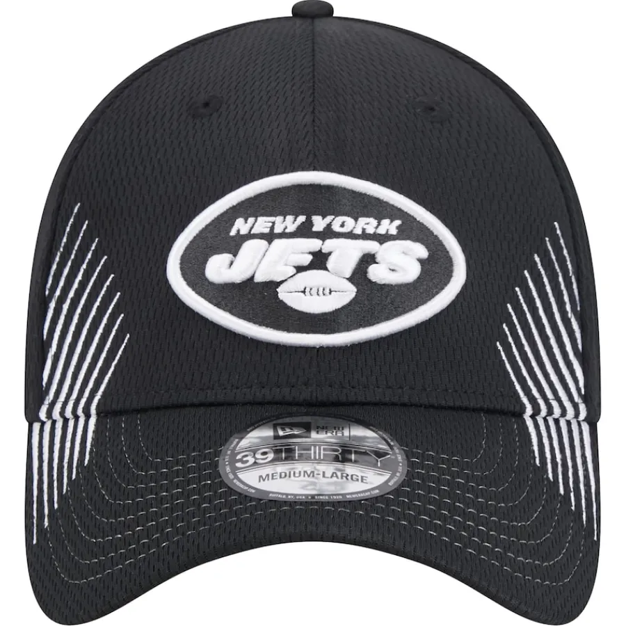 New York Jets Flex^Men's New Era Black Active 39THIRTY Flex Hat