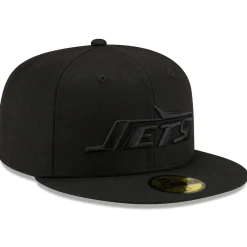 New York Jets Hats | Men^Men's New Era Black Black On Black 59FIFTY Fitted Hat