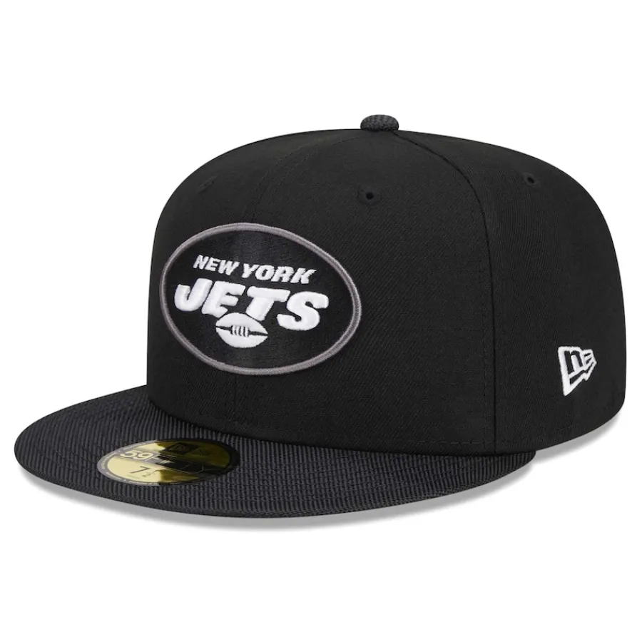 New York Jets Fitted^Men's New Era Black Active Ballistic 59FIFTY Fitted Hat
