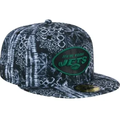 New York Jets Fitted^Men's New Era Black Shibori 59FIFTY Fitted Hat