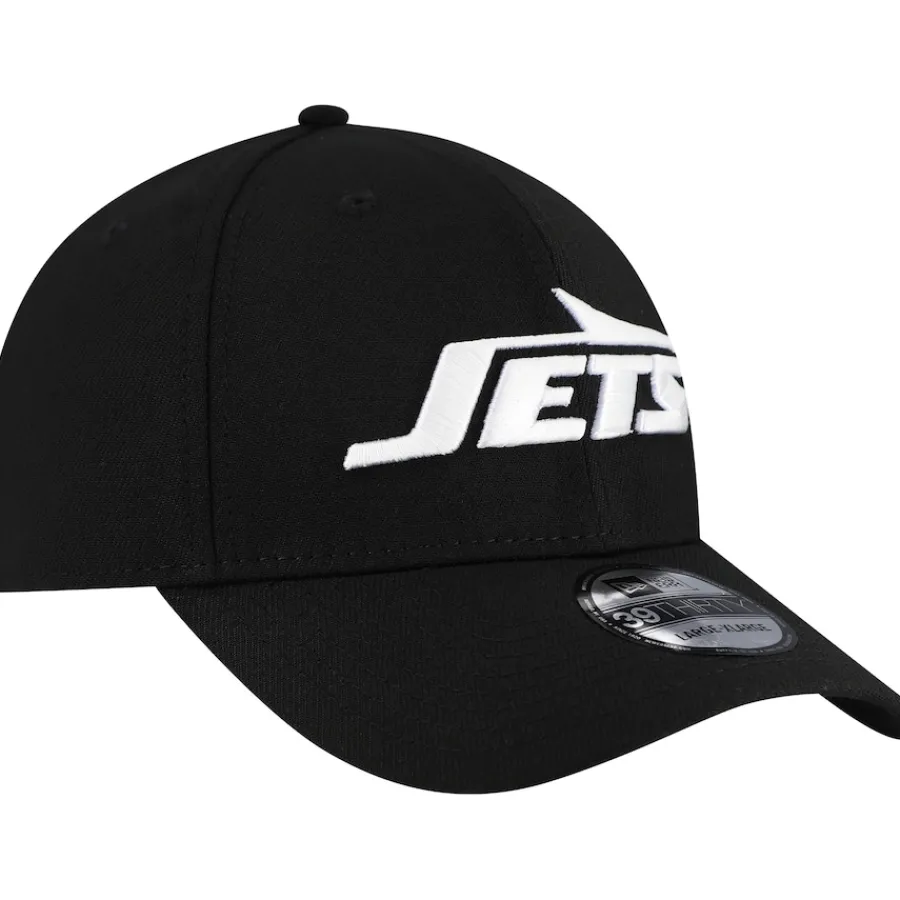 New York Jets Hats | Men^Men's New Era Black Main 39THIRTY Flex Hat