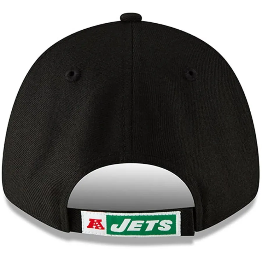 New York Jets Adjustable^Men's New Era Black The League Throwback 9FORTY Adjustable Hat
