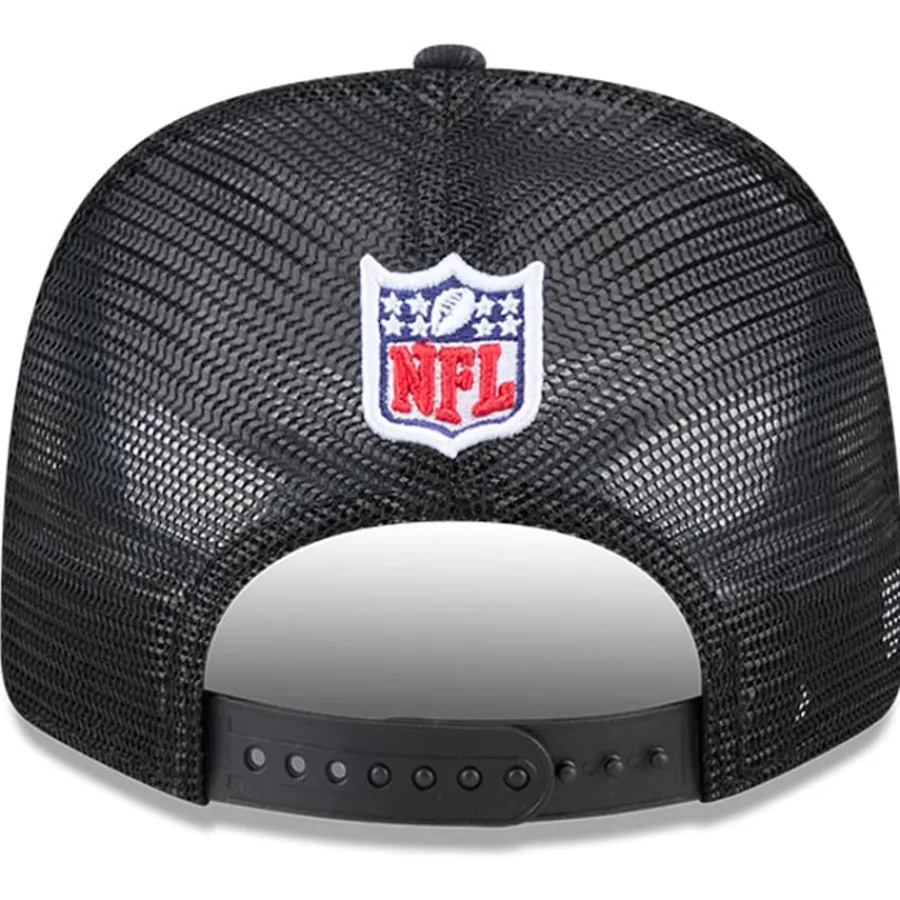 New York Jets Adjustable | Snapback^Men's New Era Black 2024 NFL Crucial Catch Plaid 9SEVENTY Trucker Snapback Hat