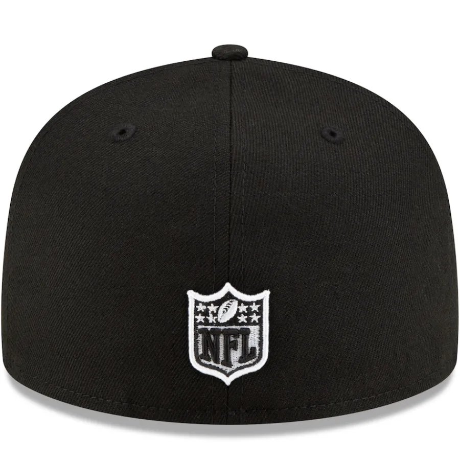 New York Jets Fitted^Men's New Era Black B-Dub 59FIFTY Fitted Hat
