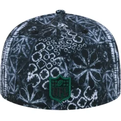 New York Jets Fitted^Men's New Era Black Shibori 59FIFTY Fitted Hat