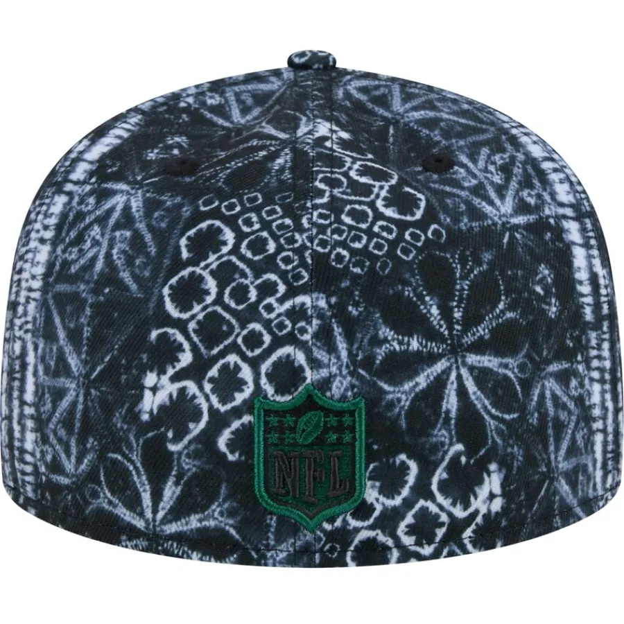 New York Jets Fitted^Men's New Era Black Shibori 59FIFTY Fitted Hat