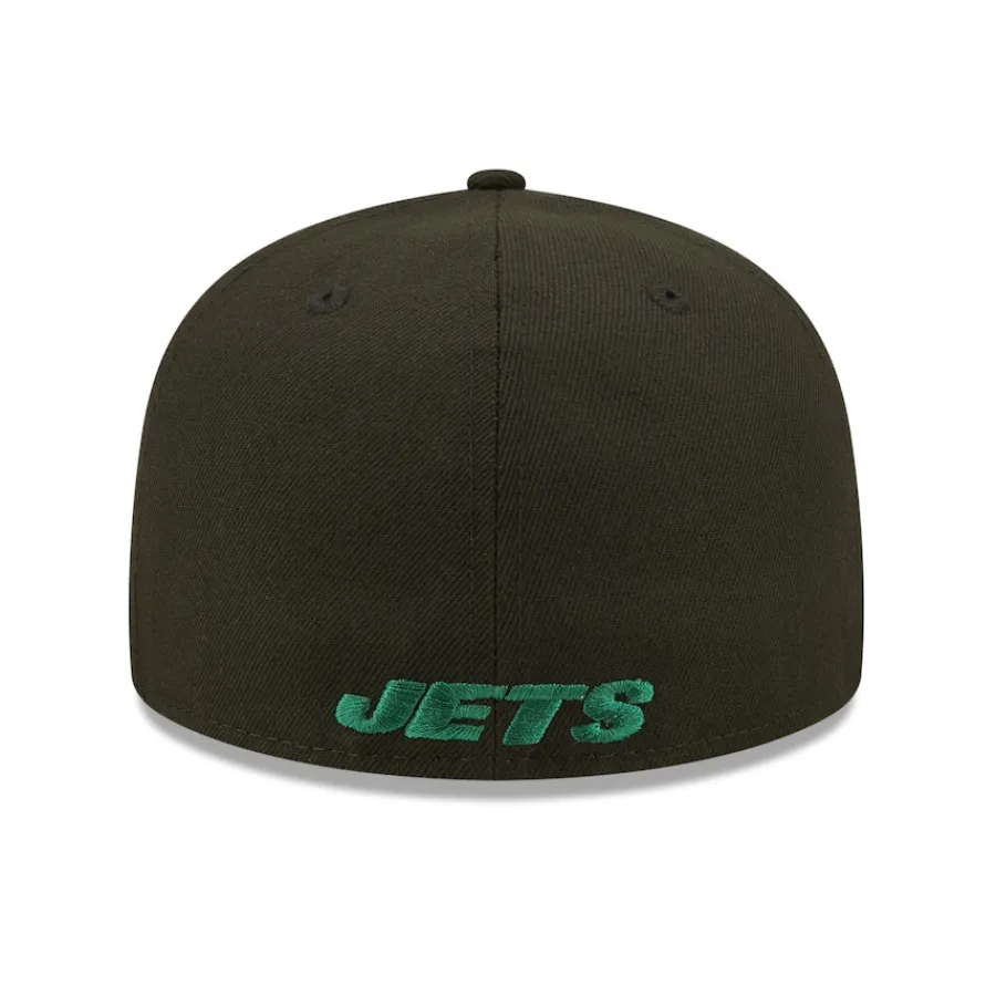 New York Jets Fitted^Men's New Era Black Flawless 59FIFTY Fitted Hat