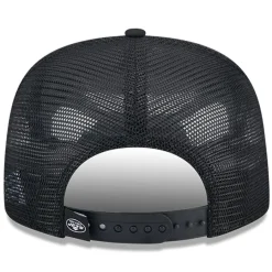 New York Jets Snapback^Men's New Era Black Check Mate 9FIFTY Trucker Snapback Hat