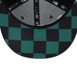 New York Jets Fitted^Men's New Era Black Checkered Undervisor 59FIFTY Fitted Hat