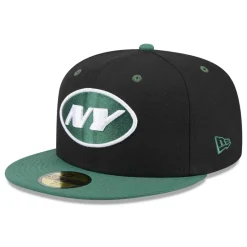 New York Jets Fitted^Men's New Era Black/Green Flipside 2Tone 59FIFTY Fitted Hat