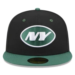 New York Jets Fitted^Men's New Era Black/Green Flipside 2Tone 59FIFTY Fitted Hat