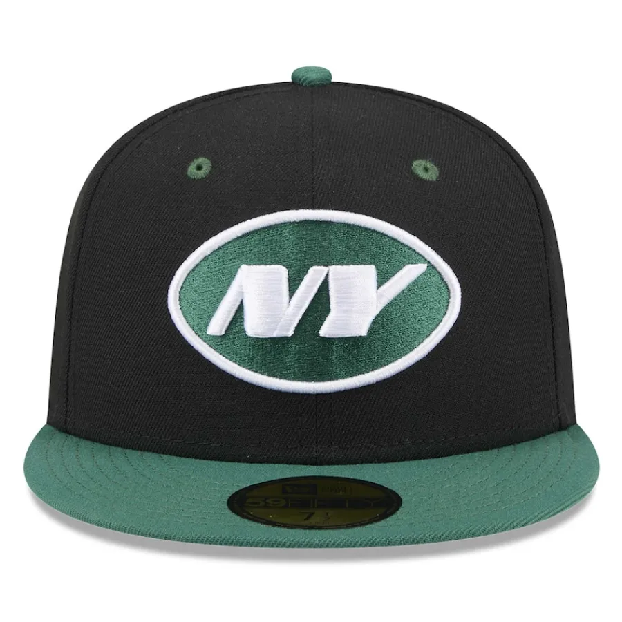 New York Jets Fitted^Men's New Era Black/Green Flipside 2Tone 59FIFTY Fitted Hat