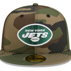 New York Jets Fitted^Men's New Era Camo Woodland 59FIFTY Fitted Hat