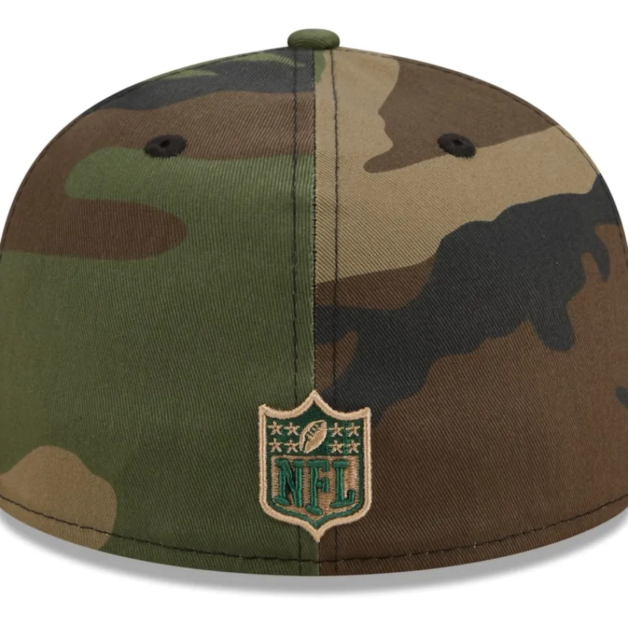 New York Jets Fitted^Men's New Era Camo Woodland 59FIFTY Fitted Hat
