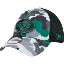 New York Jets Flex^Men's New Era Camo/Black Active 39THIRTY Flex Hat