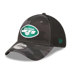 New York Jets Flex^Men's New Era Camo/Black Logo Neo 39THIRTY Flex Hat