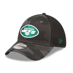 New York Jets Flex^Men's New Era Camo/Black Logo Neo 39THIRTY Flex Hat