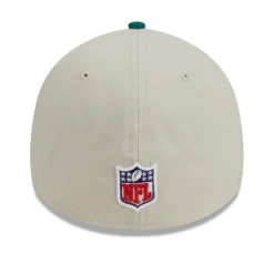 New York Jets Flex^Men's New Era Cream/Kelly Green 2023 Sideline Historic 39THIRTY Flex Hat