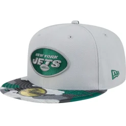 New York Jets Fitted^Men's New Era Gray Active Camo 59FIFTY Fitted Hat