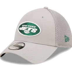 New York Jets Flex^Men's New Era Gray Team Neo 39THIRTY Flex Hat