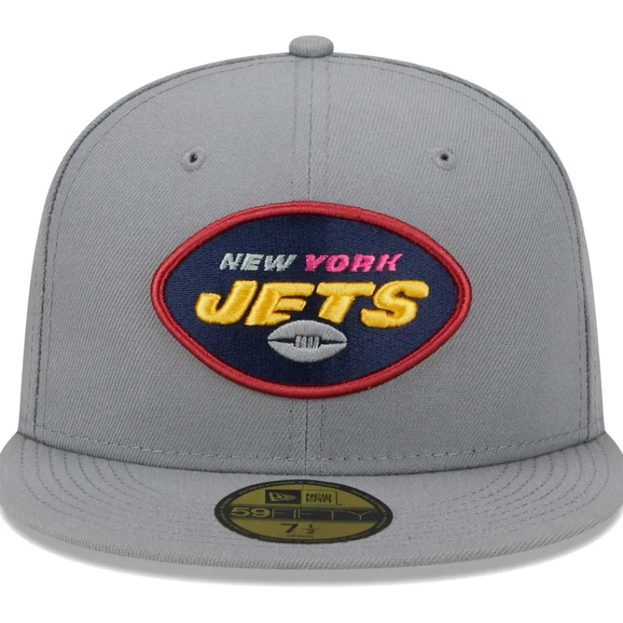 New York Jets Fitted^Men's New Era Gray Color Pack 59FIFTY Fitted Hat