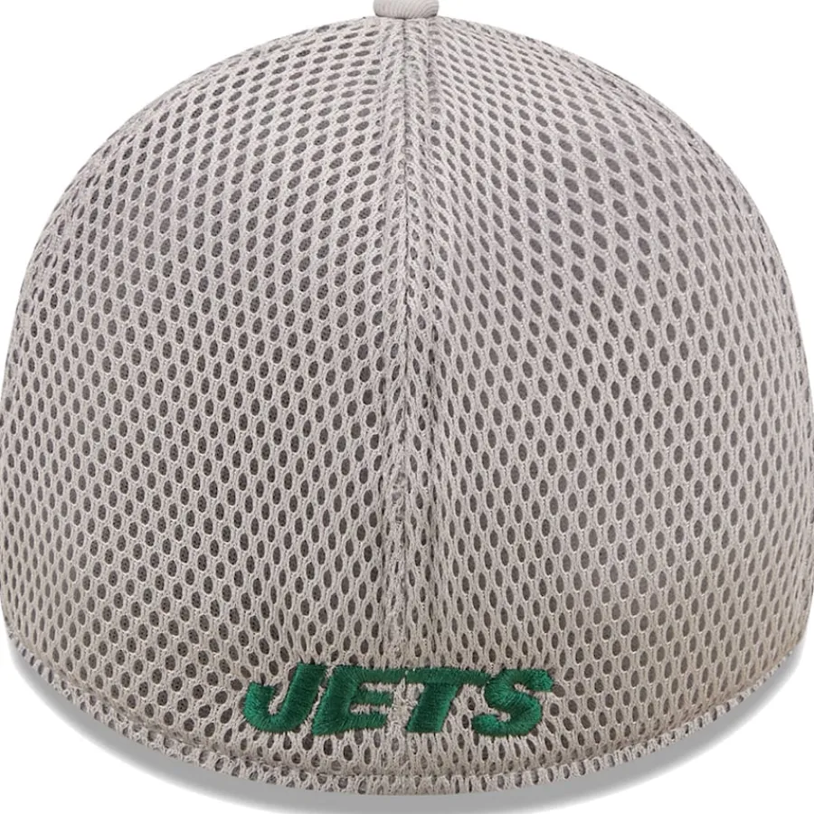 New York Jets Flex^Men's New Era Gray Team Neo 39THIRTY Flex Hat