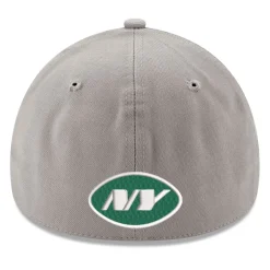 New York Jets Flex^Men's New Era Gray Wordmark Flight 39THIRTY Flex Hat