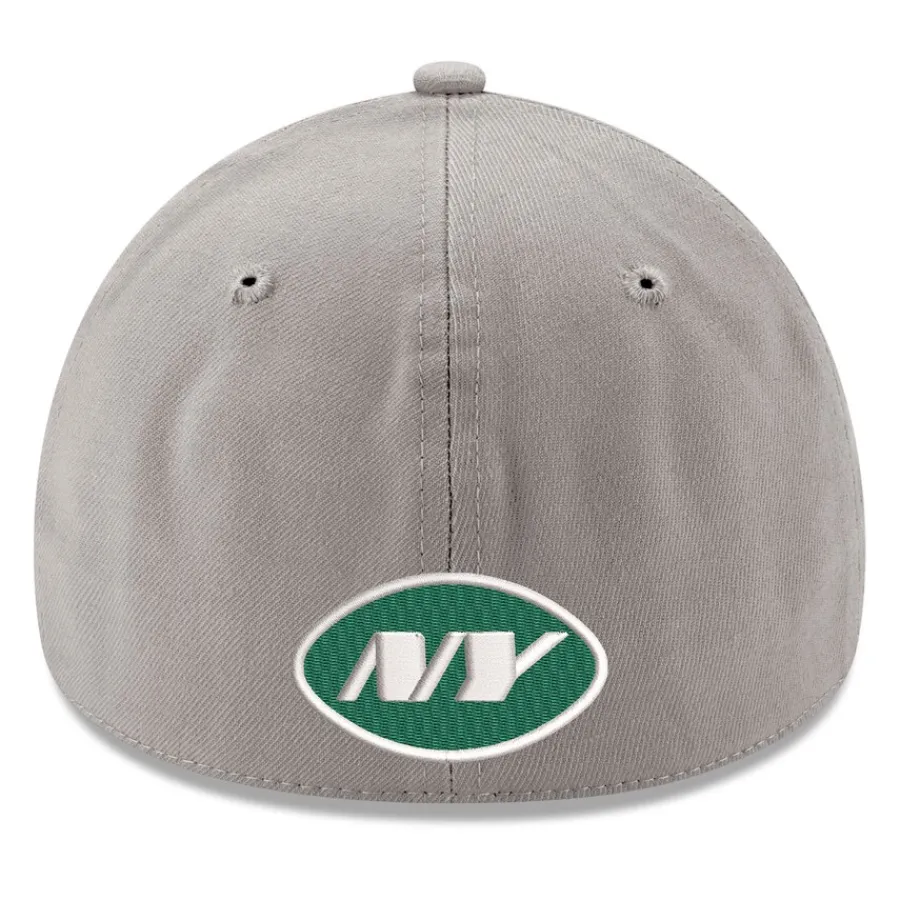 New York Jets Flex^Men's New Era Gray Wordmark Flight 39THIRTY Flex Hat