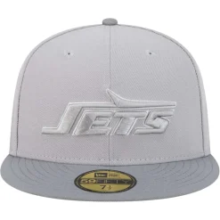 New York Jets Fitted^Men's New Era Gray/Graphite Iron Cloud 59FIFTY Fitted Hat